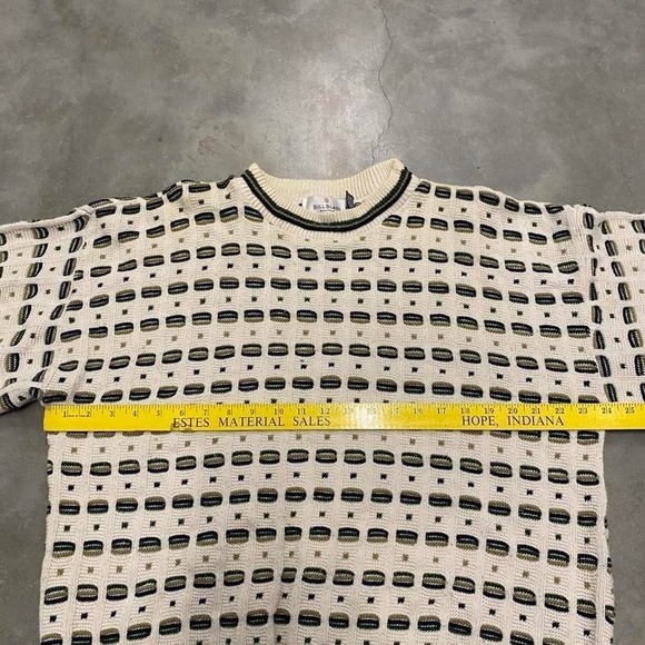 Vintage y2k 90s earthtones cream paisley knit sweater - Picture 3 of 5